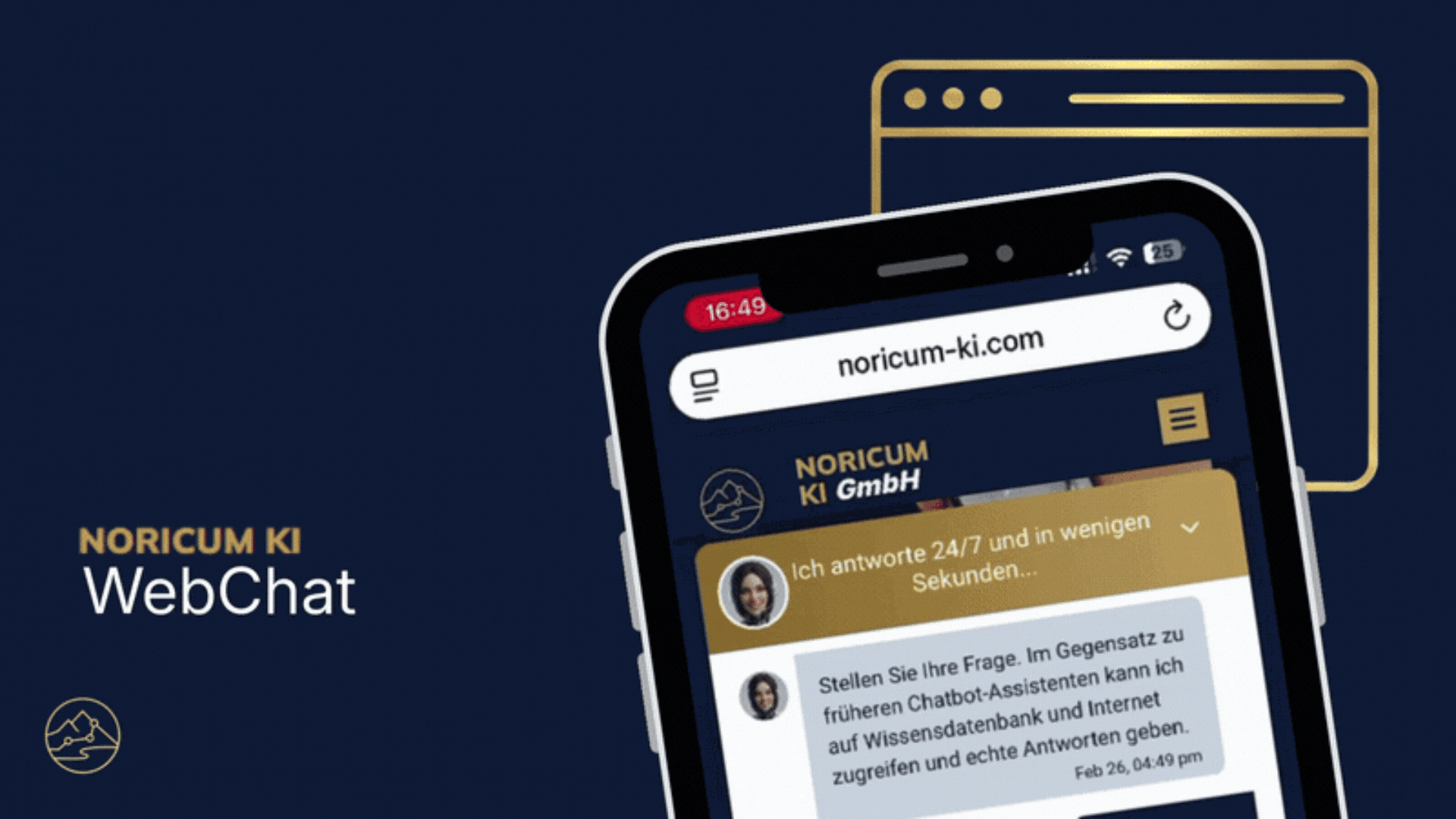 NORICUM KI WebChat - das intelligente Chatfenster für Ihre Webseite